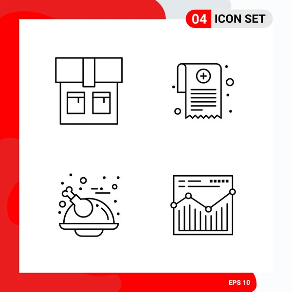 Conjunto Iconos Creativos Universales Simplemente Vector Ilustraciones Para Aplicaciones Web — Vector de stock