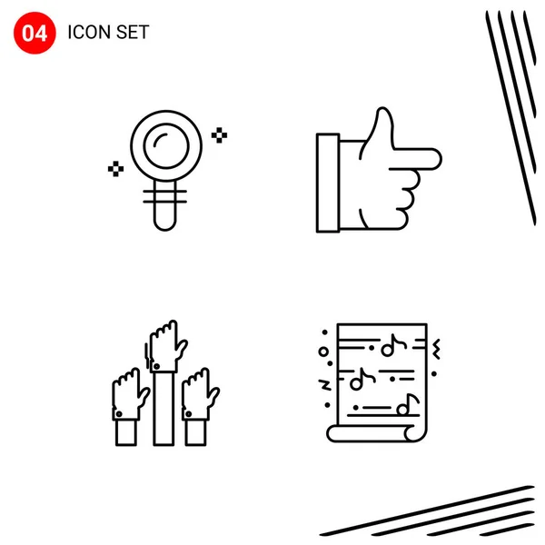 Set Universal Creative Icons Simply Vector Illustrations Web Mobile Apps — Stock Vector