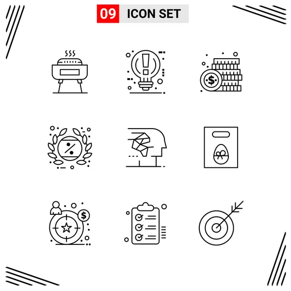 Conjunto Iconos Creativos Universales Simplemente Vector Ilustraciones Para Aplicaciones Web — Vector de stock