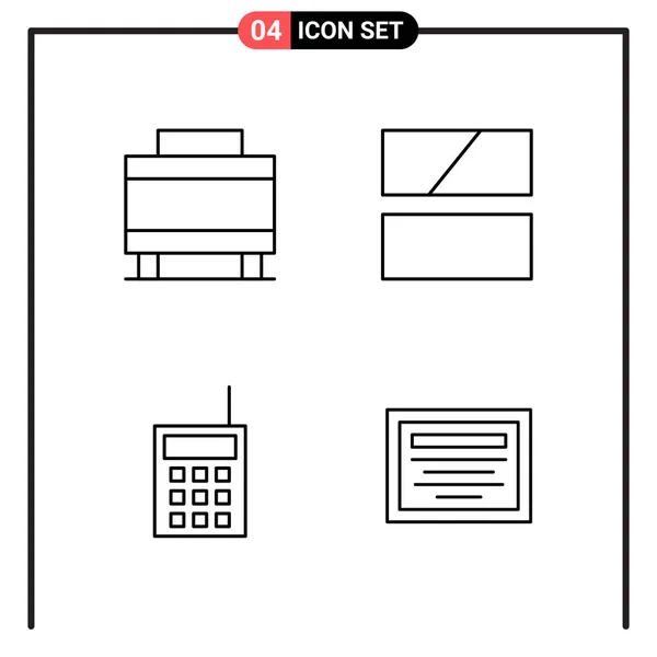 Conjunto Iconos Creativos Universales Simplemente Vector Ilustraciones Para Aplicaciones Web — Vector de stock