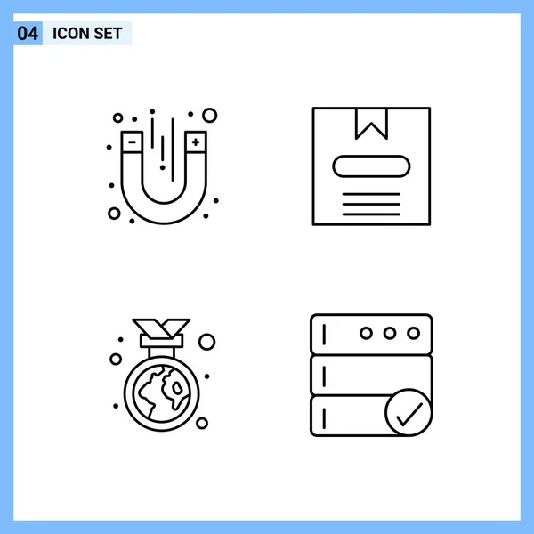 Set Universal Creative Icons Vector Illustration — Stock Vector