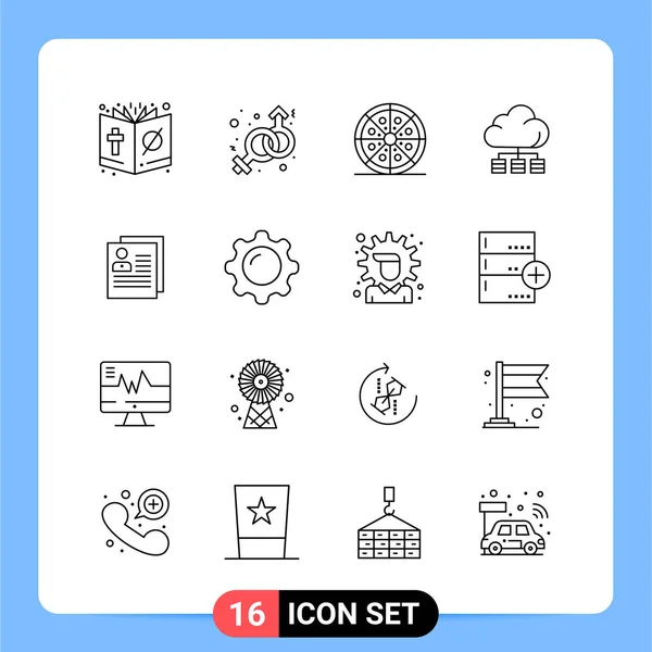 Conjunto Iconos Creativos Universales Simplemente Vector Ilustraciones Para Aplicaciones Web — Vector de stock