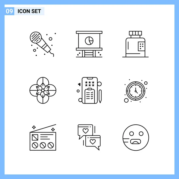 Conjunto Iconos Creativos Universales Simplemente Vector Ilustraciones Para Aplicaciones Web — Archivo Imágenes Vectoriales