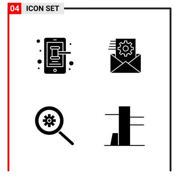 Set Universeller Kreativer Symbole Einfach Vektorillustrationen Für Web Und Mobile — Stockvektor