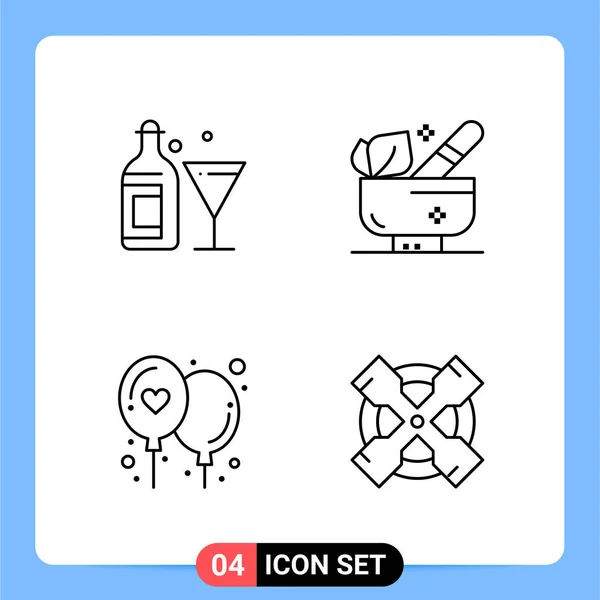 Conjunto Iconos Creativos Universales Simplemente Vector Ilustraciones Para Aplicaciones Web — Vector de stock