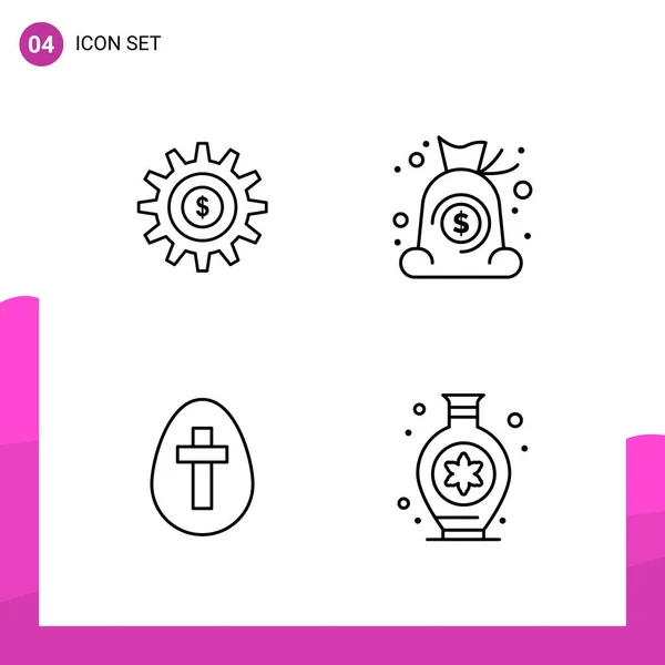 Conjunto Iconos Creativos Universales Simplemente Vector Ilustraciones Para Aplicaciones Web — Archivo Imágenes Vectoriales