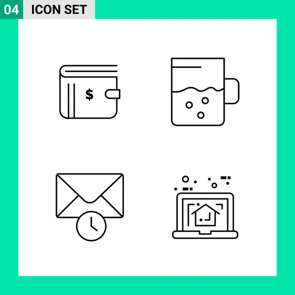 Conjunto Iconos Creativos Universales Simplemente Vector Ilustraciones Para Aplicaciones Web — Vector de stock