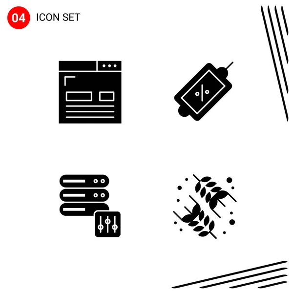 Icônes Créatives Set Design Sur Fond Blanc — Image vectorielle
