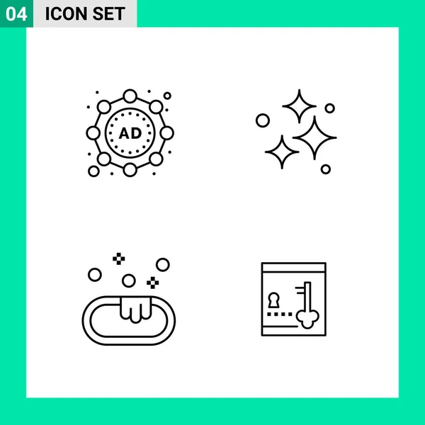 Set Universal Creative Icons Simply Vector Illustrations Web Mobile Apps — Stock Vector