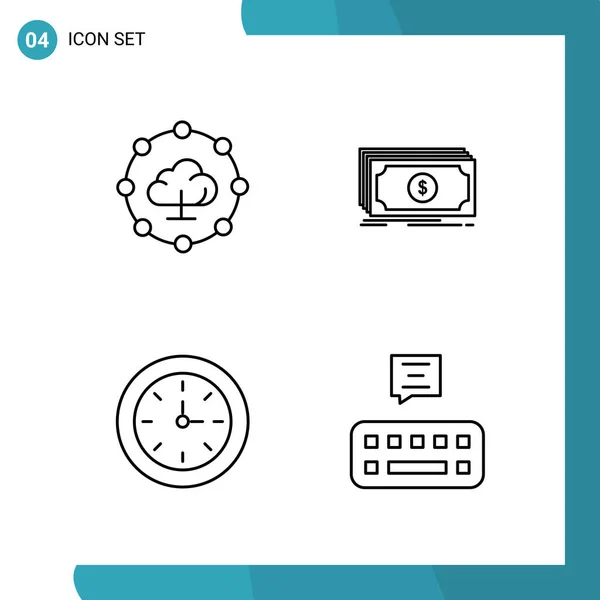 Set Universeller Kreativer Symbole Einfach Vektorillustrationen Für Web Und Mobile — Stockvektor