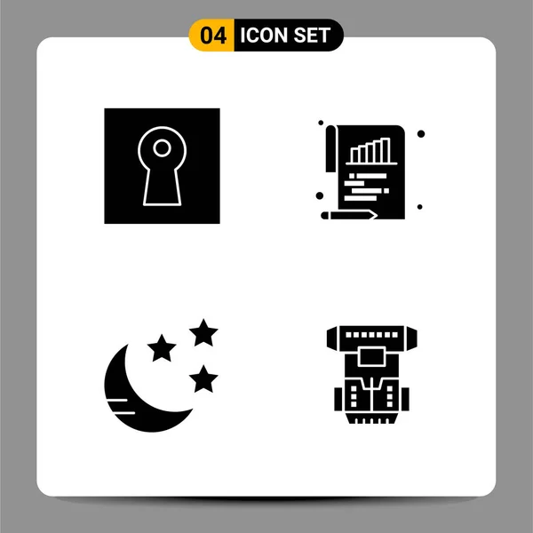 Conjunto Iconos Creativos Universales Simplemente Vector Ilustraciones Para Aplicaciones Web — Vector de stock