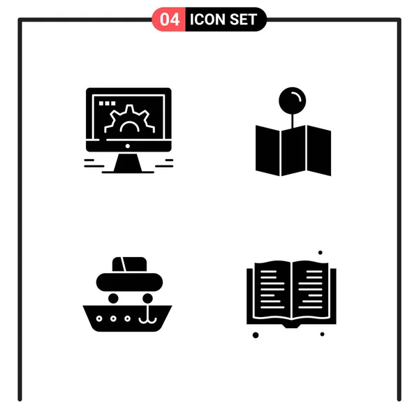 Conjunto Iconos Creativos Universales Simplemente Vector Ilustraciones Para Aplicaciones Web — Archivo Imágenes Vectoriales