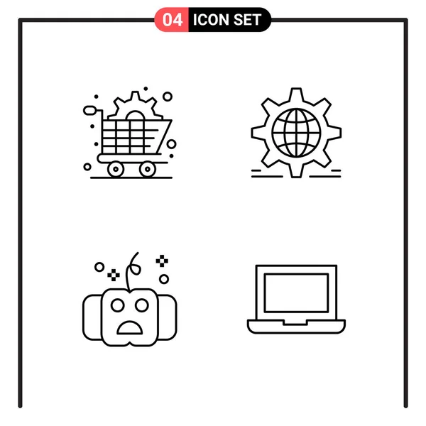 Set Dari Ikon Kreatif Universal Cukup Ilustrasi Vektor Untuk Aplikasi - Stok Vektor