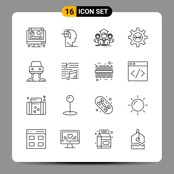 Conjunto Iconos Creativos Universales Simplemente Vector Ilustraciones Para Aplicaciones Web — Archivo Imágenes Vectoriales