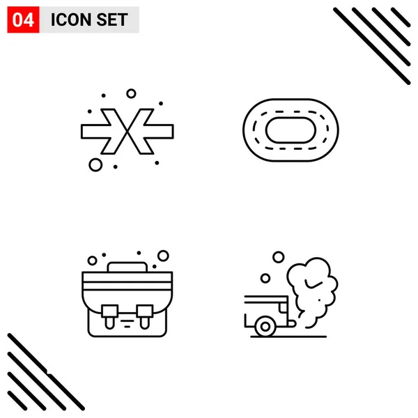 Conjunto Iconos Creativos Universales Simplemente Vector Ilustraciones Para Aplicaciones Web — Vector de stock