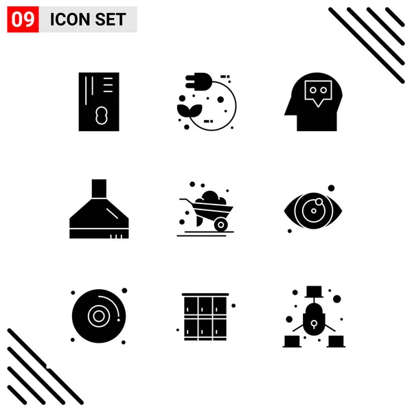 Conjunto Iconos Creativos Universales Simplemente Vector Ilustraciones Para Aplicaciones Web — Archivo Imágenes Vectoriales