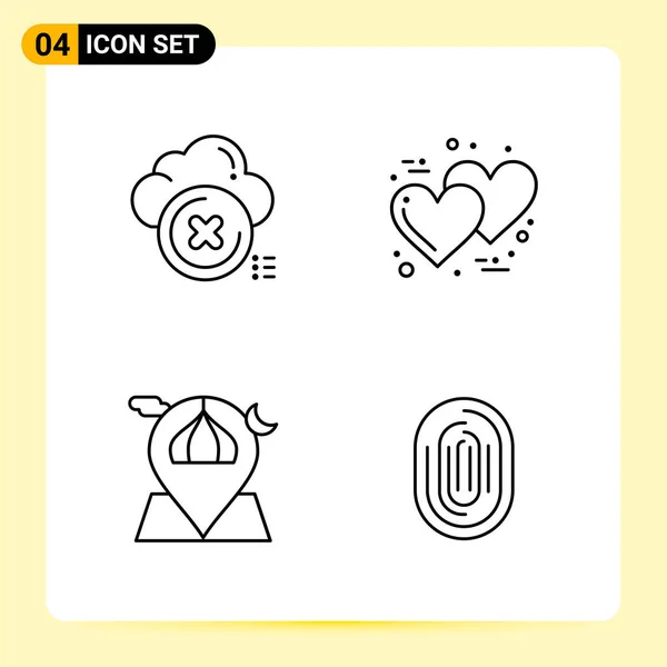 Set Universal Creative Icons Simply Vector Illustrations Web Mobile Apps — Stock Vector