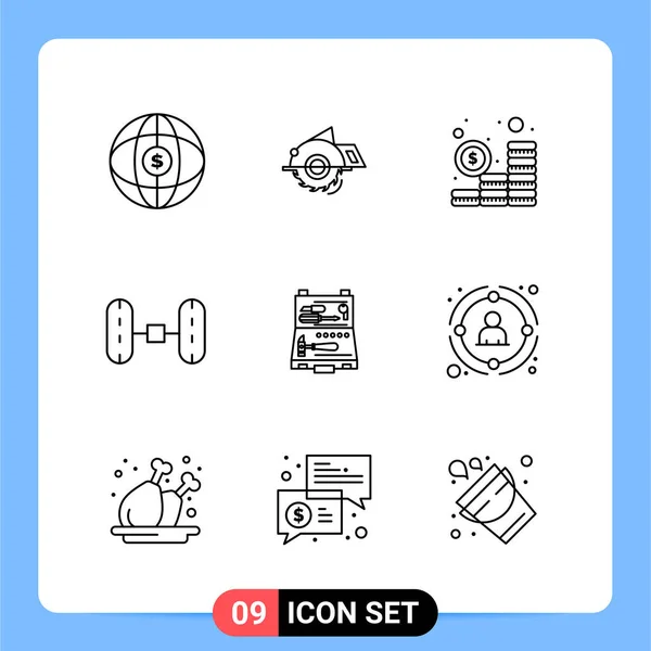 Set Universal Creative Icons Simply Vector Illustrations Web Mobile Apps — Stock Vector