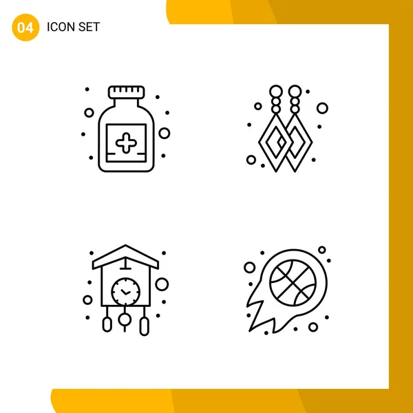 Conjunto Iconos Creativos Universales Simplemente Vector Ilustraciones Para Aplicaciones Web — Vector de stock