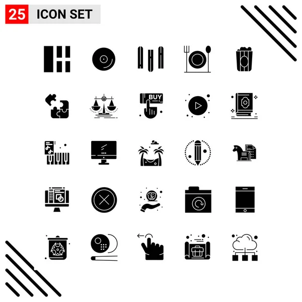 Conjunto Iconos Creativos Universales Simplemente Vector Ilustraciones Para Aplicaciones Web — Vector de stock