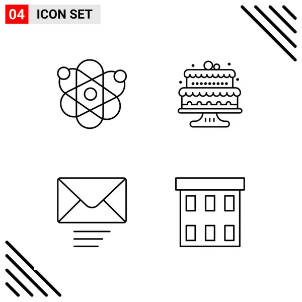 Conjunto Iconos Creativos Universales Simplemente Vector Ilustraciones Para Aplicaciones Web — Archivo Imágenes Vectoriales