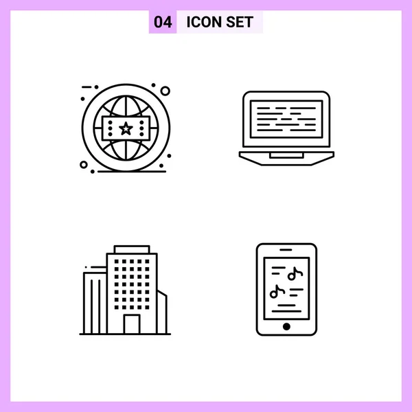 Conjunto Iconos Creativos Universales Simplemente Vector Ilustraciones Para Aplicaciones Web — Vector de stock