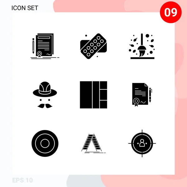 Conjunto Iconos Creativos Universales Simplemente Vector Ilustraciones Para Aplicaciones Web — Vector de stock