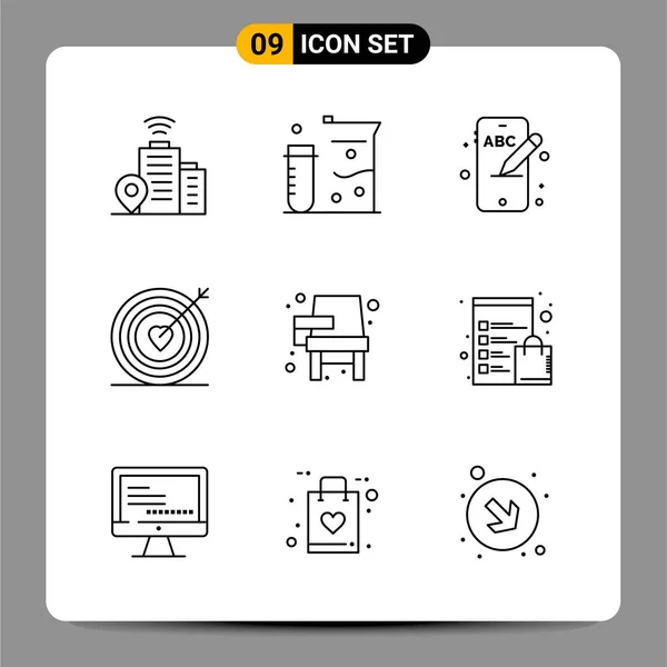 Set Universal Creative Icons Simply Vector Illustrations Web Mobile Apps — Stock Vector