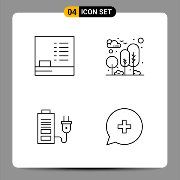 Set Universal Creative Icons Simply Vector Illustrations Web Mobile Apps — Stock Vector