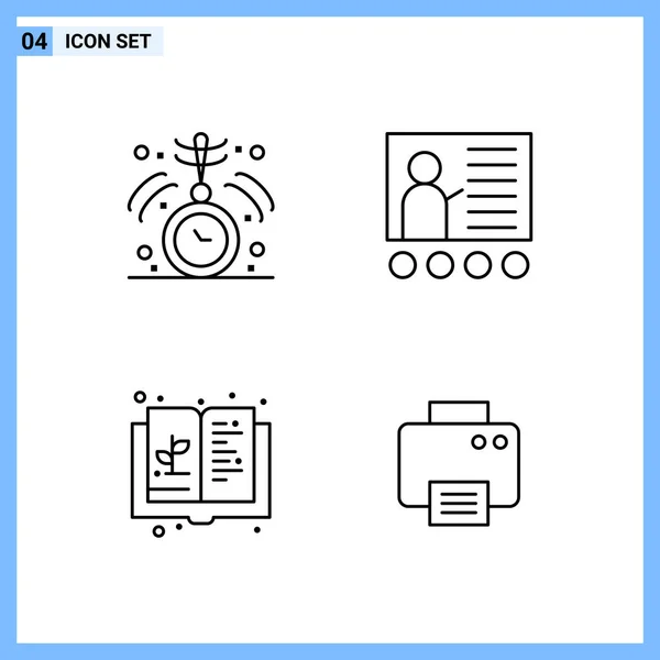 Set Universal Creative Icons Simply Vector Illustrations Web Mobile Apps — Stock Vector