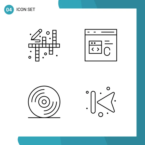 Set Universal Creative Icons Simply Vector Illustrations Web Mobile Apps — Stock Vector