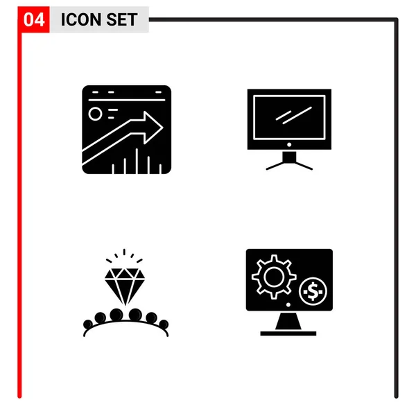 Conjunto Iconos Creativos Universales Simplemente Vector Ilustraciones Para Aplicaciones Web — Vector de stock