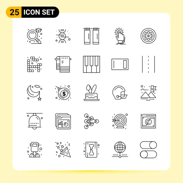 Conjunto Iconos Creativos Universales Simplemente Vector Ilustraciones Para Aplicaciones Web — Vector de stock