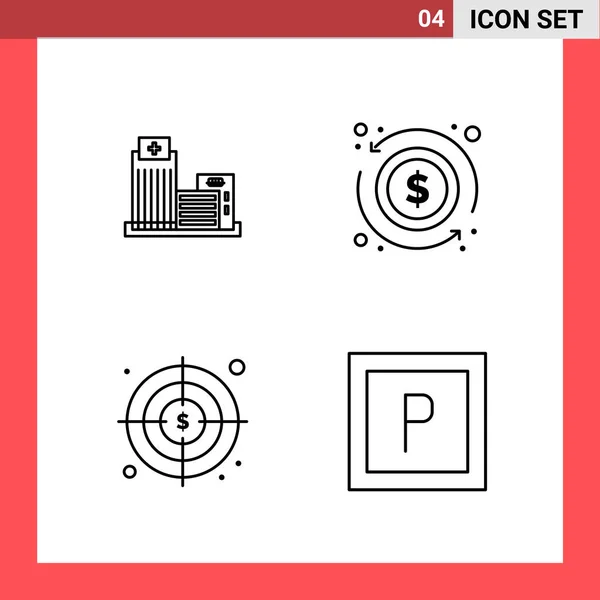 Conjunto Iconos Creativos Universales Simplemente Vector Ilustraciones Para Aplicaciones Web — Archivo Imágenes Vectoriales