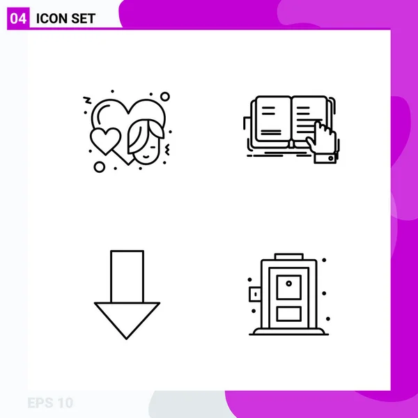 Conjunto Iconos Creativos Universales Simplemente Vector Ilustraciones Para Aplicaciones Web — Vector de stock