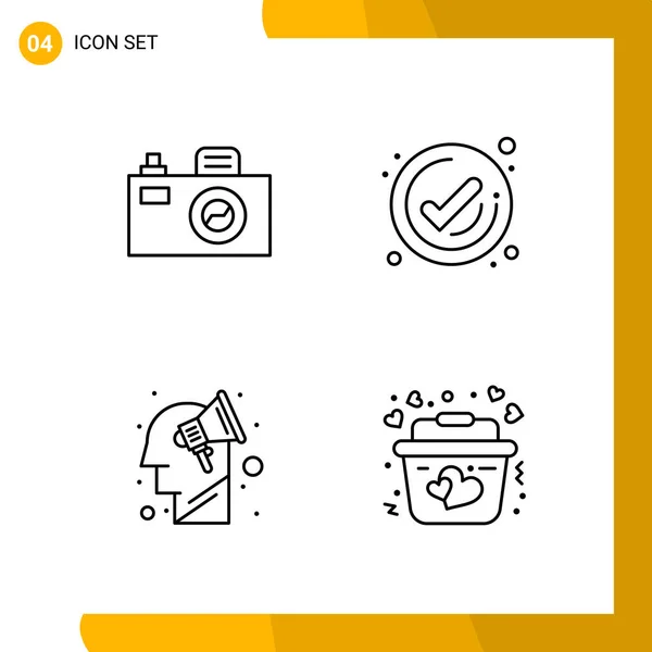 Set Universal Creative Icons Simply Vector Illustrations Web Mobile Apps — Stock Vector