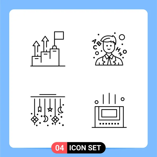 Set Universal Creative Icons Simply Vector Illustrations Web Mobile Apps — Stock Vector