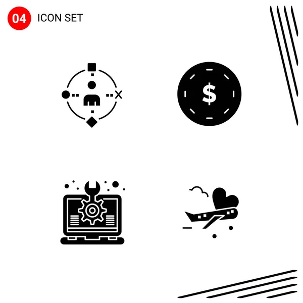 Set Universele Creatieve Iconen Vectorillustratie — Stockvector