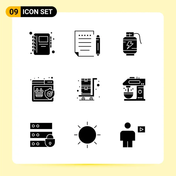 Conjunto Iconos Creativos Universales Simplemente Vector Ilustraciones Para Aplicaciones Web — Archivo Imágenes Vectoriales