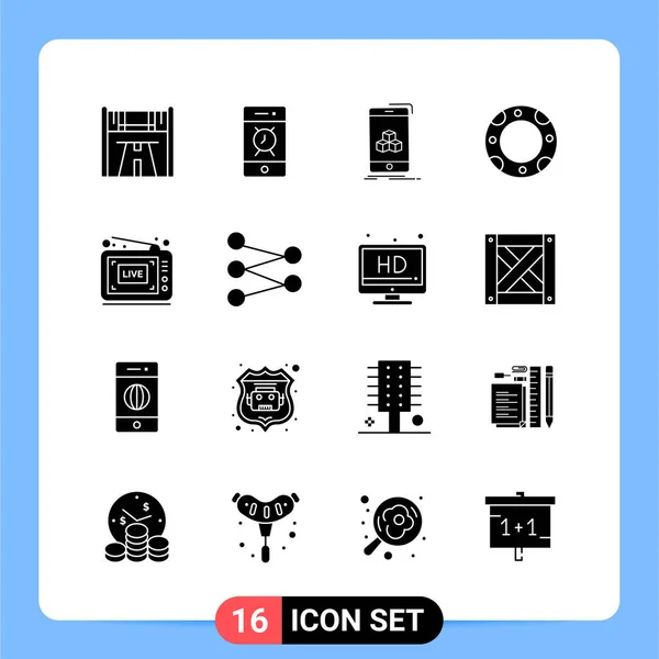 Conjunto Iconos Creativos Universales Simplemente Vector Ilustraciones Para Aplicaciones Web — Archivo Imágenes Vectoriales