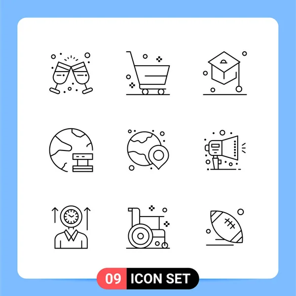 Conjunto Iconos Creativos Universales Simplemente Vector Ilustraciones Para Aplicaciones Web — Vector de stock