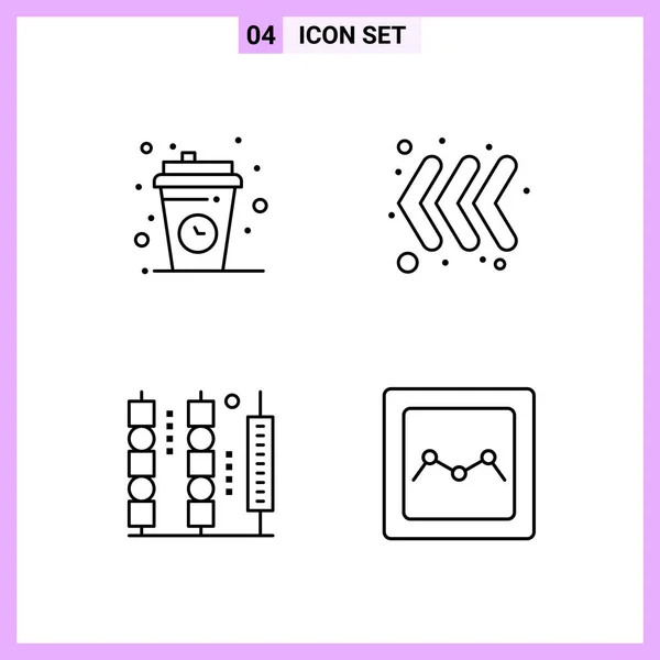 Conjunto Iconos Creativos Universales Simplemente Vector Ilustraciones Para Aplicaciones Web — Archivo Imágenes Vectoriales