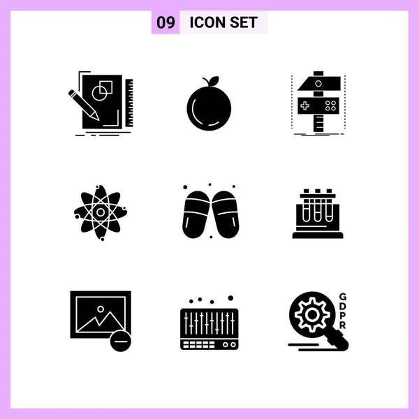 Conjunto Iconos Creativos Universales Ilustración Vectorial — Vector de stock