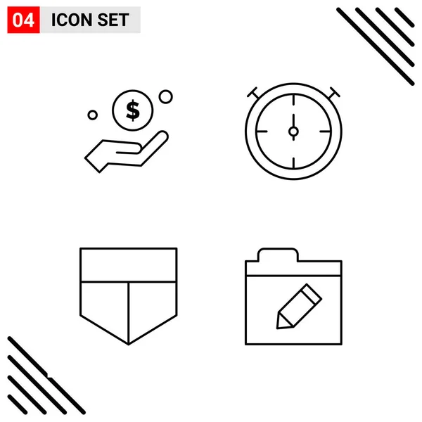 Set Universal Creative Icons Simply Vector Illustrations Web Mobile Apps — Stock Vector