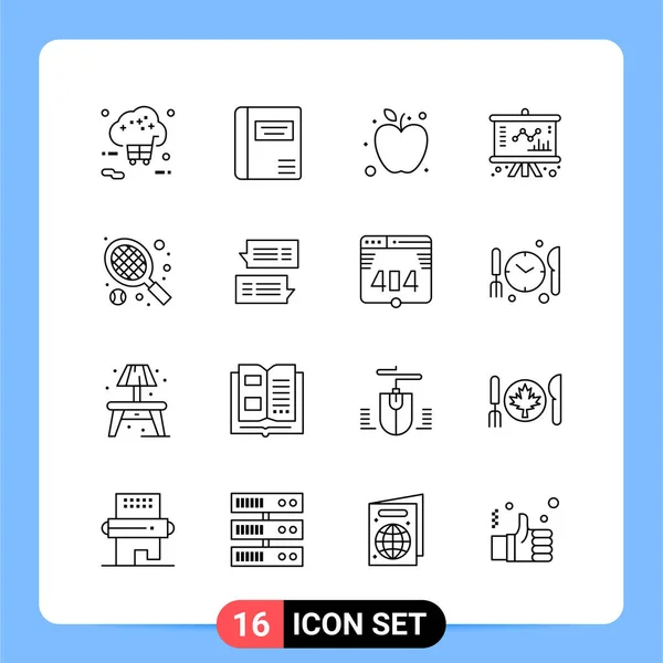 Conjunto Iconos Creativos Universales Simplemente Vector Ilustraciones Para Aplicaciones Web — Vector de stock