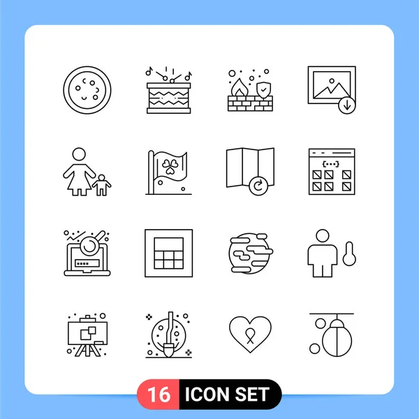 Conjunto Iconos Creativos Universales Simplemente Vector Ilustraciones Para Aplicaciones Web — Archivo Imágenes Vectoriales