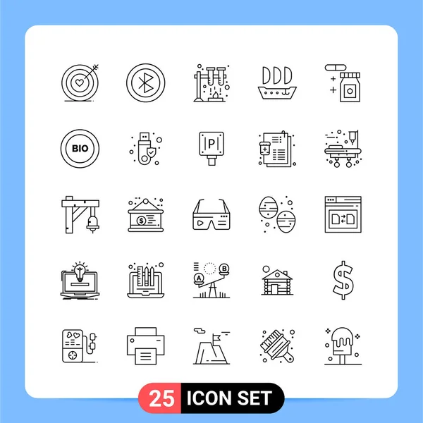 Set Universal Creative Icons Simply Vector Illustrations Web Mobile Apps — Stock Vector