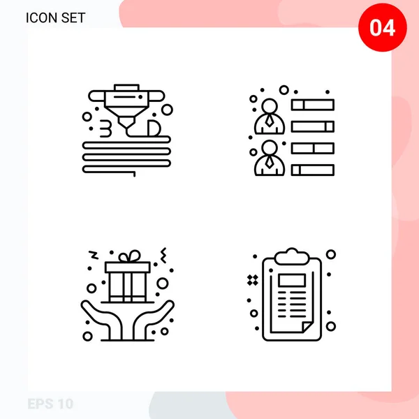 Conjunto Iconos Creativos Universales Simplemente Vector Ilustraciones Para Aplicaciones Web — Vector de stock