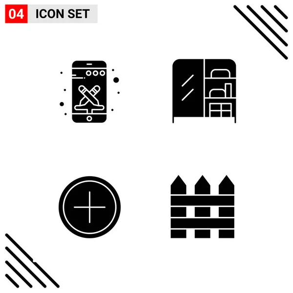 Conjunto Iconos Creativos Universales Simplemente Vector Ilustraciones Para Aplicaciones Web — Vector de stock