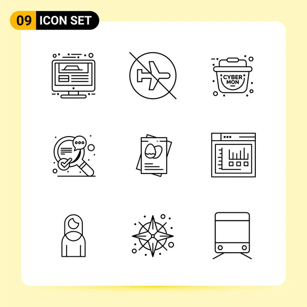 Set Universal Creative Icons Simply Vector Illustrations Web Mobile Apps — Stock Vector